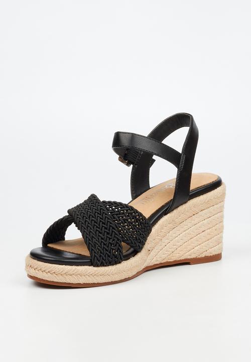 Butterfly Feet - Escada 2 espadrille wedge heel - black