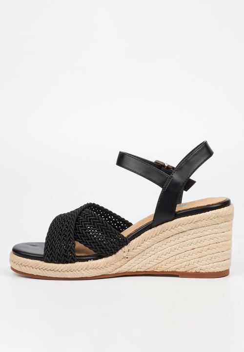 Butterfly Feet - Escada 2 espadrille wedge heel - black