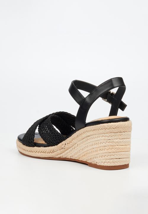 Butterfly Feet - Escada 2 espadrille wedge heel - black