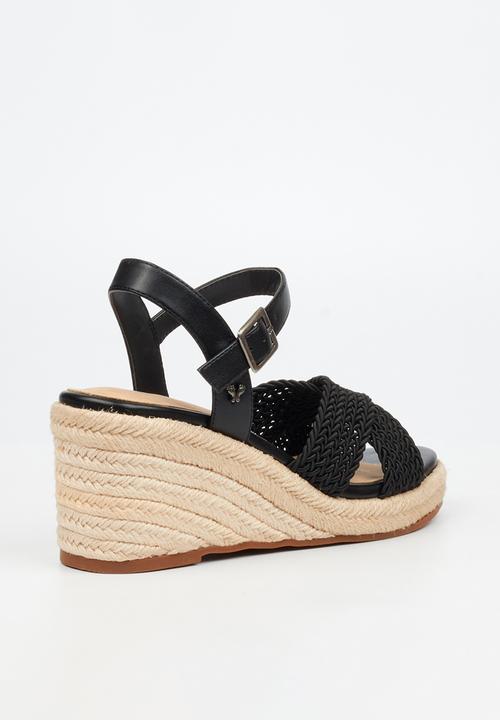 Butterfly Feet - Escada 2 espadrille wedge heel - black