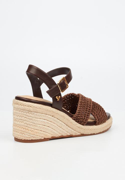 Butterfly Feet - Escada 2 espadrille wedge heel - chocolate