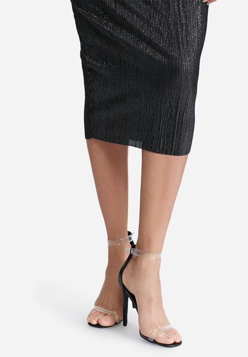 Missguided - Glitter crinkle midi skirt
