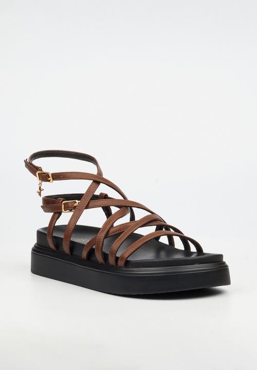 Rock & Co - Absolut 7 multi-strap chunky sandal - chocolate