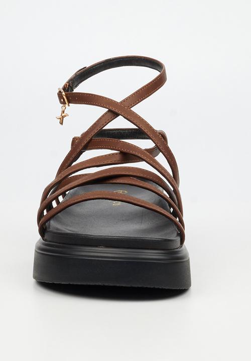 Rock & Co - Absolut 7 multi-strap chunky sandal - chocolate