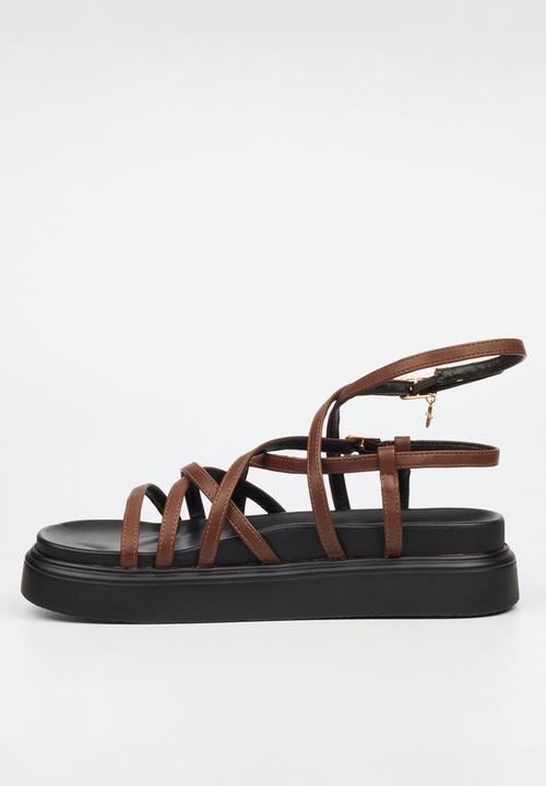 Rock & Co - Absolut 7 multi-strap chunky sandal - chocolate