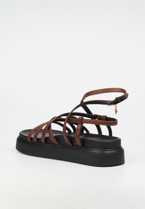 Rock & Co - Absolut 7 multi-strap chunky sandal - chocolate