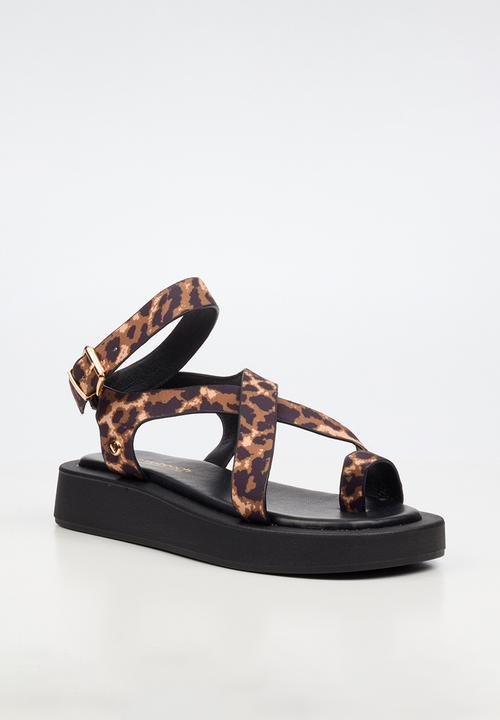 Viabeach - Coconut 39 cross-over thick sandal - leopard