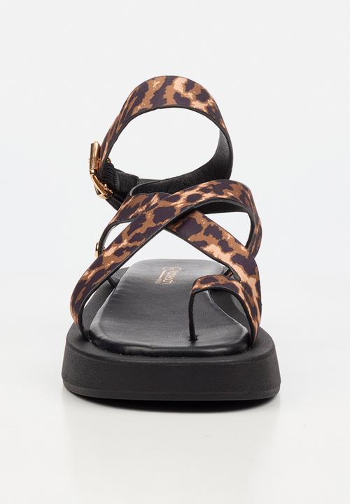 Viabeach - Coconut 39 cross-over thick sandal - leopard
