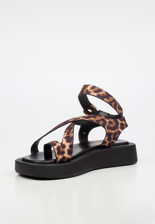 Viabeach - Coconut 39 cross-over thick sandal - leopard