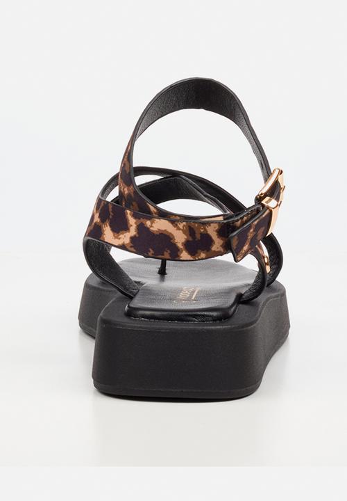 Viabeach - Coconut 39 cross-over thick sandal - leopard