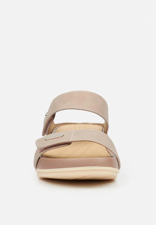 Butterfly Feet - Wander 2 strap sandal - taupe