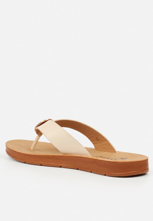 Butterfly Feet - Zina 25 thong sandal - beige