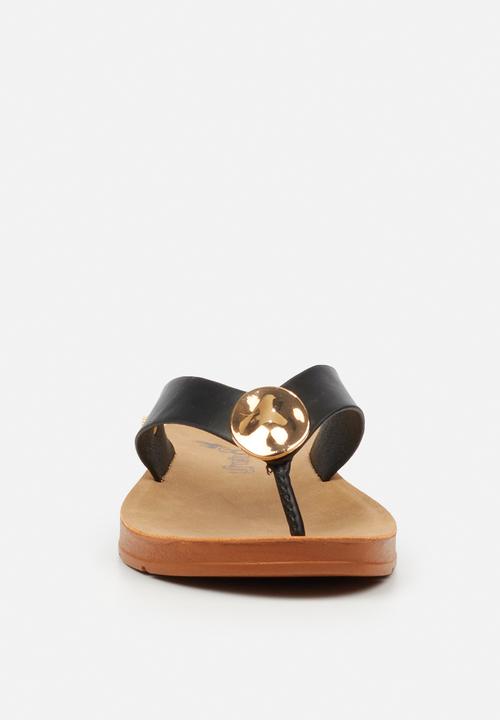 Butterfly Feet - Zina 25 thong sandal - black