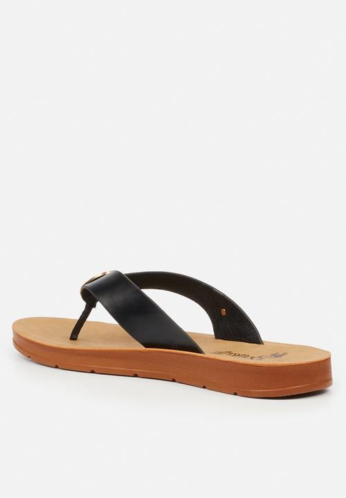 Butterfly Feet - Zina 25 thong sandal - black