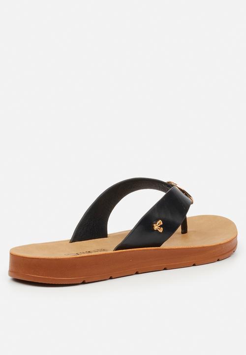 Butterfly Feet - Zina 25 thong sandal - black