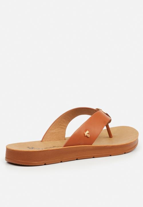 Butterfly Feet - Zina 25 thong sandal - tan