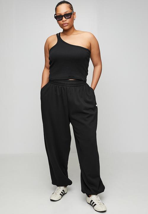 adidas Originals - Plus ess jogger ft w s26 pants - black/white