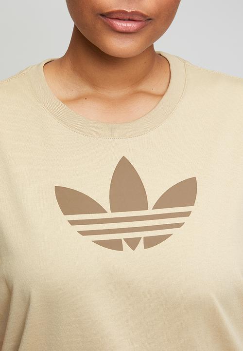 adidas Originals - Plus trefoil boxy t w tee - khaki three/khaki six