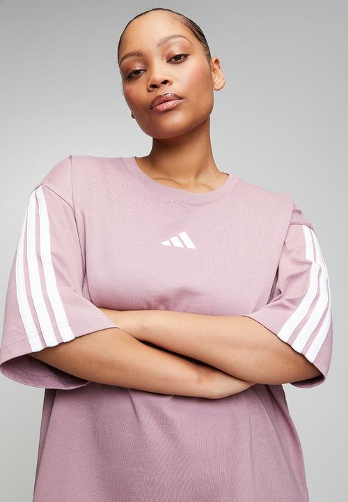 adidas Performance - Plus w 3s sj bf t tee - magic mauve / white