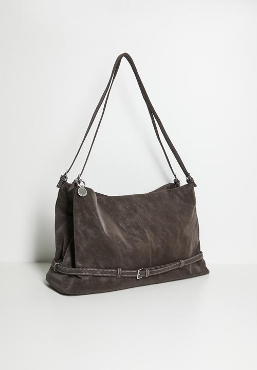 Tessa Design - Zeta Bucket Bag With Buckle Detail - Brown