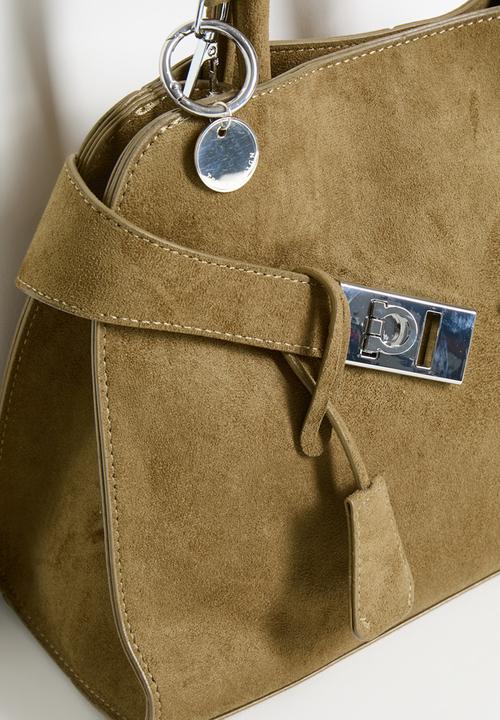 Tessa Design - Tallulah Structured Buckle Detail Tote-Tan