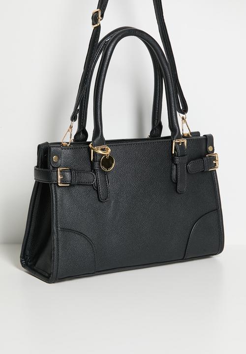 Tessa Design - Siena Structured Top Handle Bag-Black