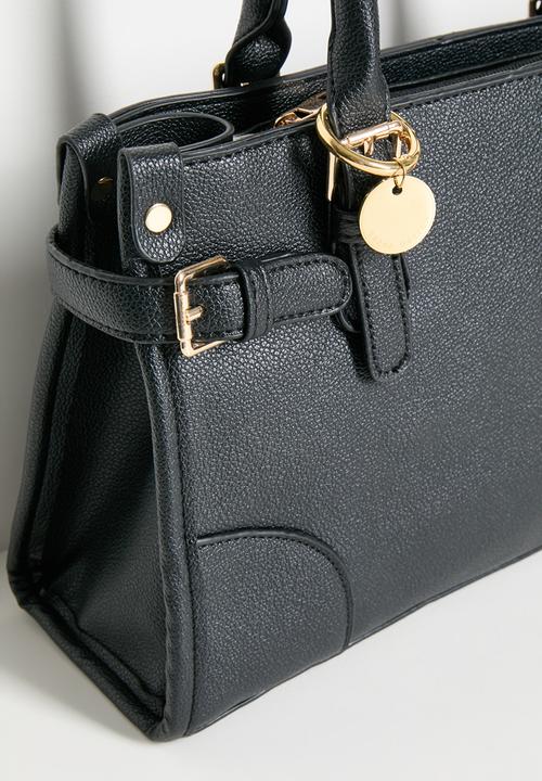 Tessa Design - Siena Structured Top Handle Bag-Black