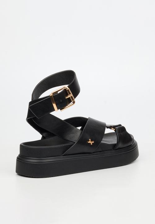 Rock & Co - Absolut 9 cross-over chunky sandal - black