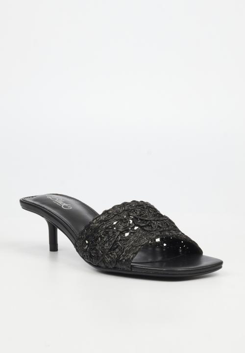 Miss Black - Devlin 1 macrame low heel - black