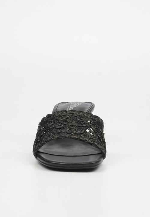 Miss Black - Devlin 1 macrame low heel - black