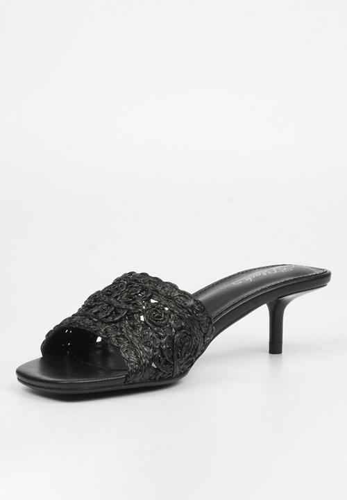 Miss Black - Devlin 1 macrame low heel - black