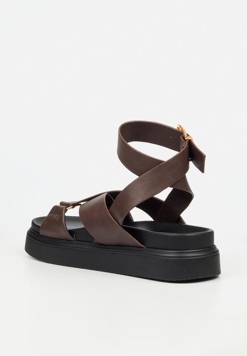 Rock & Co - Absolut 9 cross-over chunky sandal - chocolate