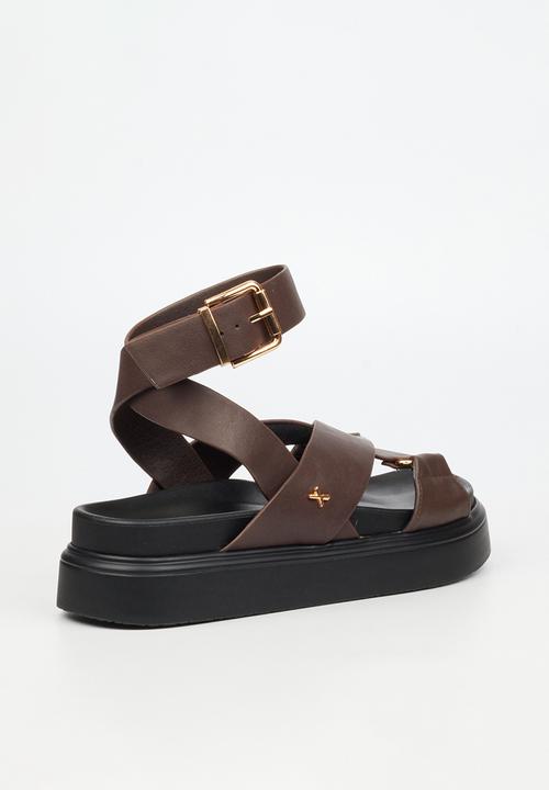 Rock & Co - Absolut 9 cross-over chunky sandal - chocolate