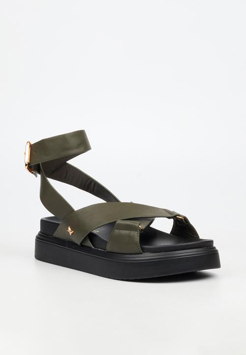 Rock & Co - Absolut 9 cross-over chunky sandal - green