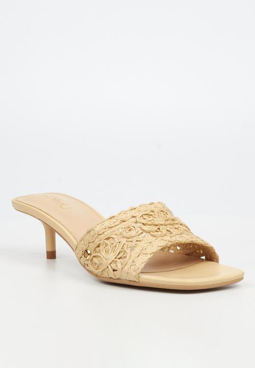 Miss Black - Devlin 1 macrame low heel - natural