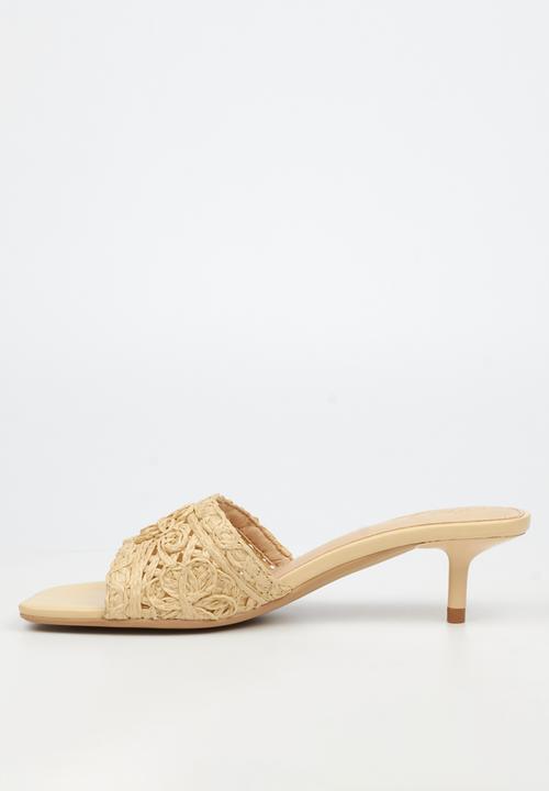 Miss Black - Devlin 1 macrame low heel - natural