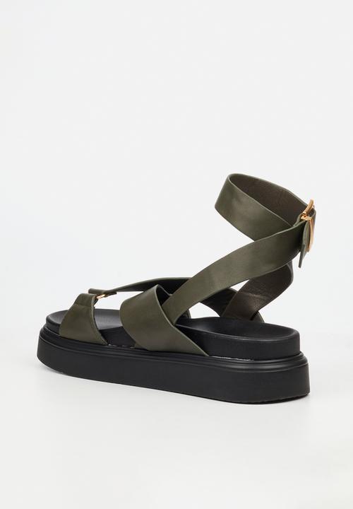 Rock & Co - Absolut 9 cross-over chunky sandal - green