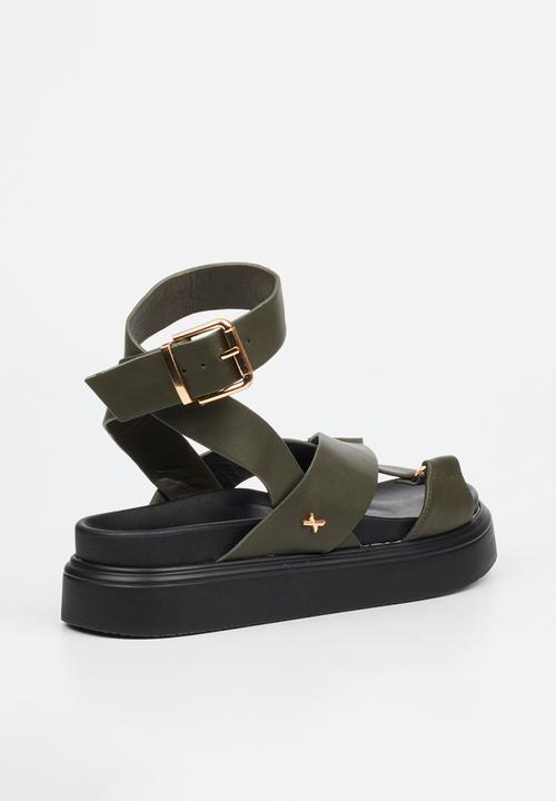 Rock & Co - Absolut 9 cross-over chunky sandal - green