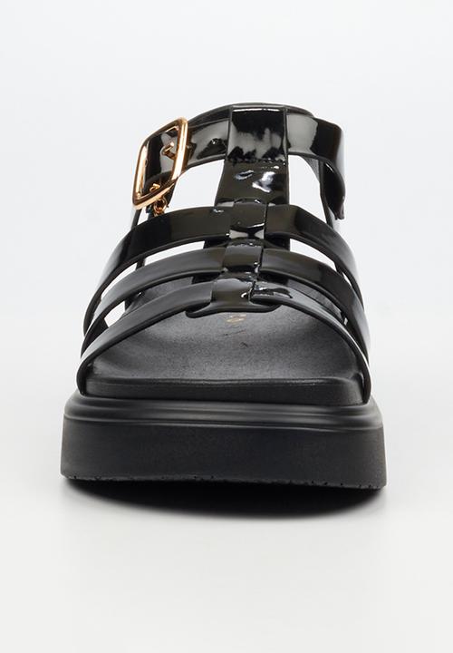 Rock & Co - Absolut 11 triple strap t-bar chunky sandal - black