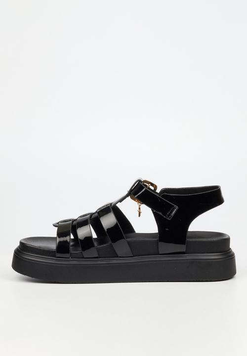 Rock & Co - Absolut 11 triple strap t-bar chunky sandal - black