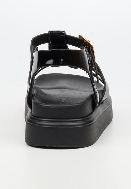 Rock & Co - Absolut 11 triple strap t-bar chunky sandal - black