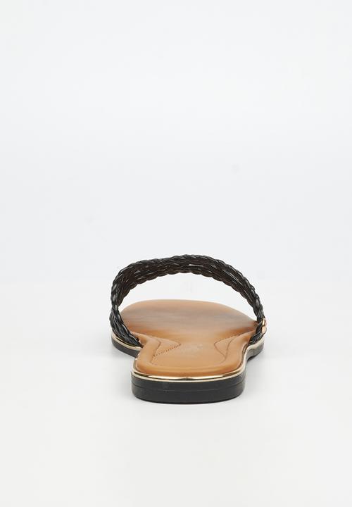 Miss Black - Elaine 3 macrame sandal - black