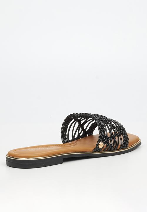 Miss Black - Elaine 3 macrame sandal - black