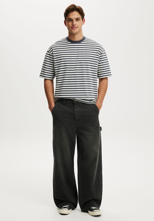 Cotton On - Super Baggy Worker Pant - Dark Charcoal Cord