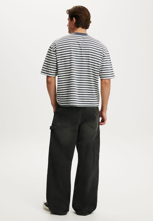 Cotton On - Super Baggy Worker Pant - Dark Charcoal Cord