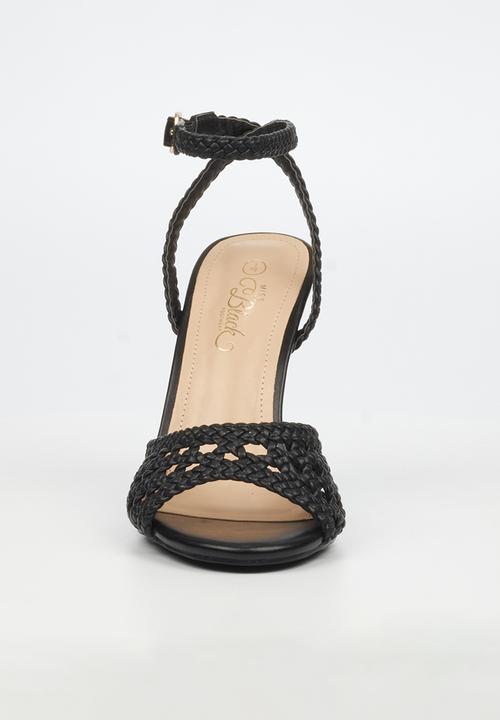 Miss Black - Jazz 52 ankle-strap macrame heel - black