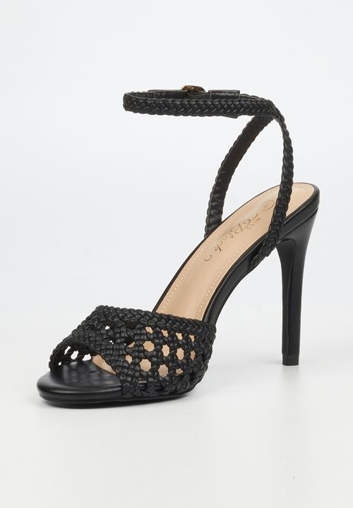 Miss Black - Jazz 52 ankle-strap macrame heel - black