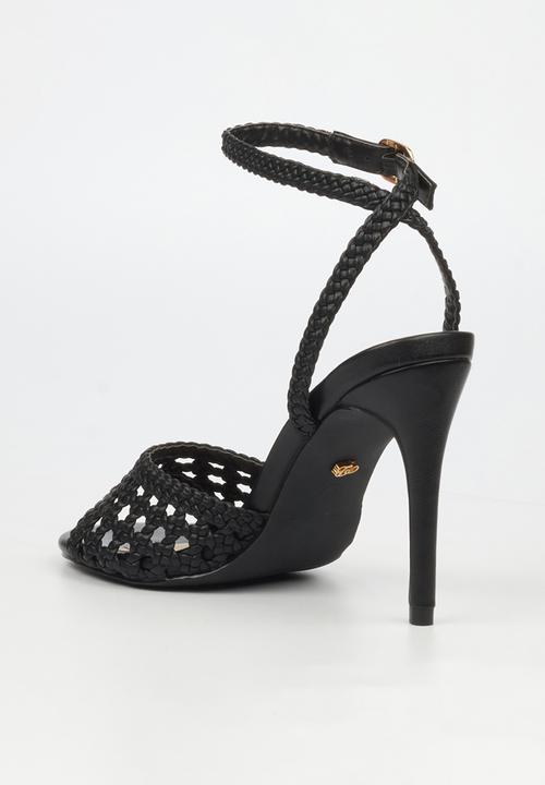 Miss Black - Jazz 52 ankle-strap macrame heel - black