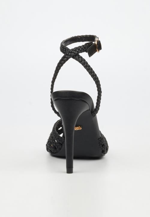 Miss Black - Jazz 52 ankle-strap macrame heel - black