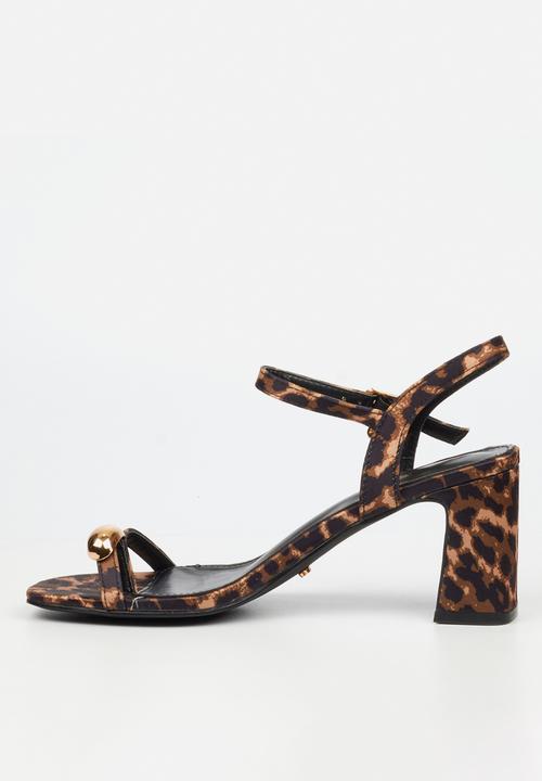 Miss Black - Lenor 1 classic block heel - leopard